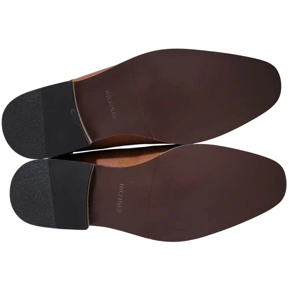 Tommy Hilfiger Men Sheldon Cap Toe Derby Oxfords Size US 9.5M Dark Natural Brown